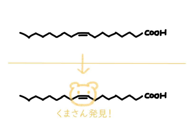 オレイン酸の構造式